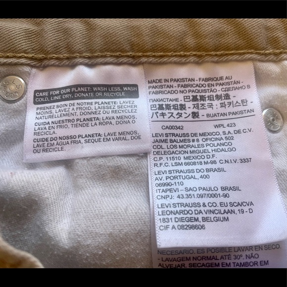 Levis 510 Cream Skinny Fit Pants - Men’s 30 x 30 - Picture 6 of 7